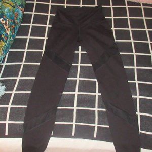 black leggings with mesh